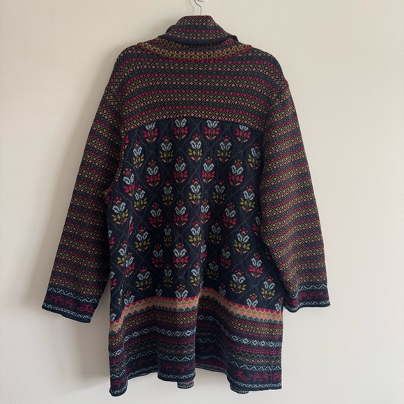 April Cornell | Vintage Cottage-Core Fair Isle Heavy Knit Turtleneck Sweater 2X - Picture 8 of 8